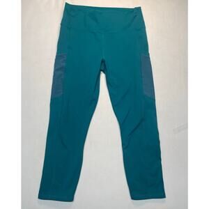 Fabletics Dark Teal Capri Leggings - Size Large
